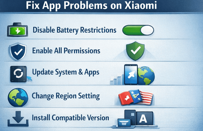 چرا برخی از برنامه‌ها در گوشی‌های شیائومی ناسازگار هستند؟